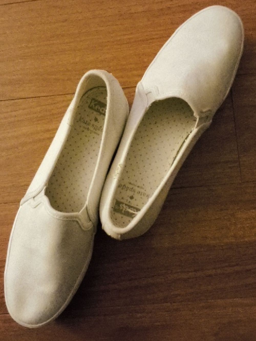 Keds X Kate Spade Collab Slip-On Sneakers in White 8.5